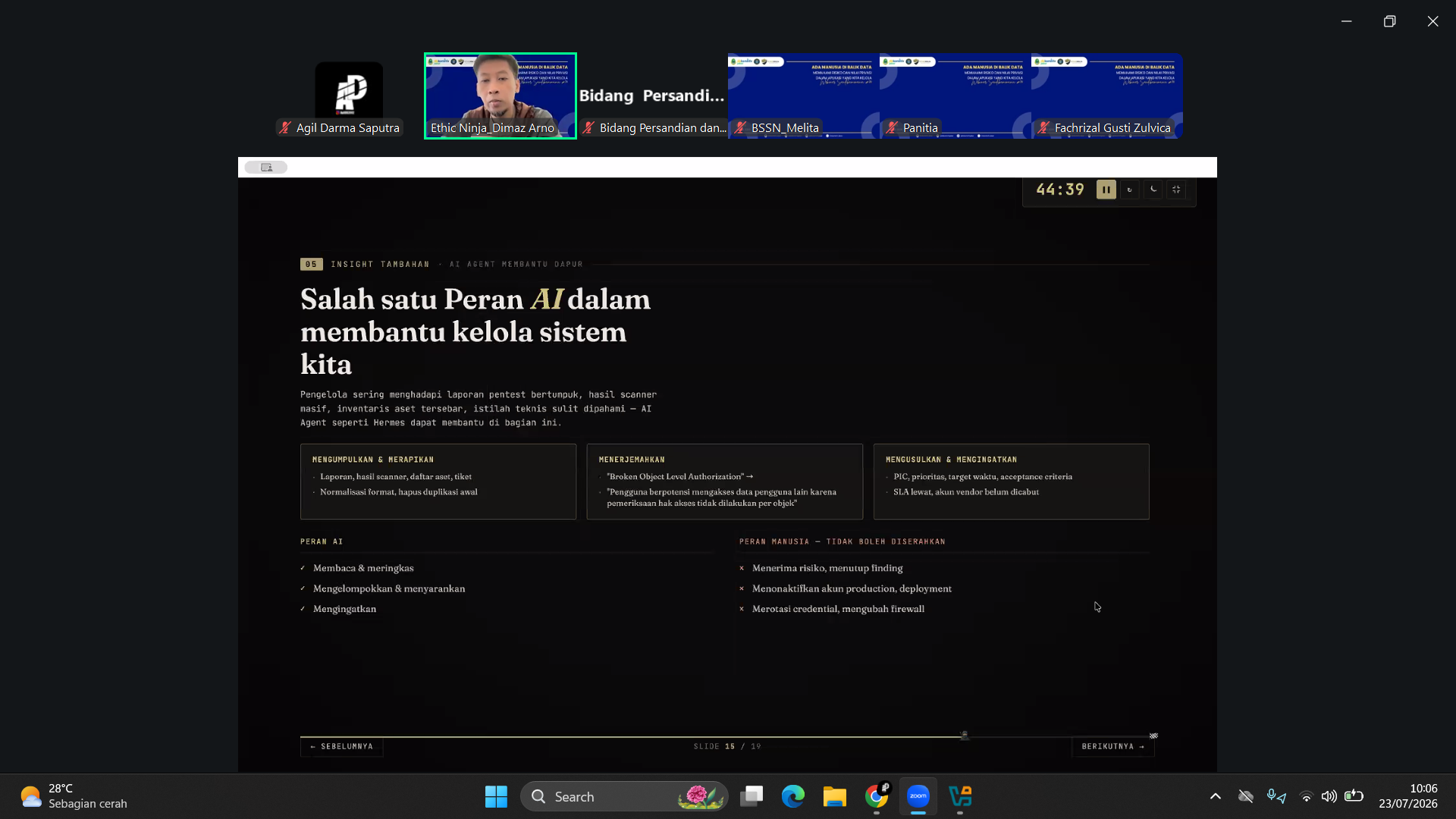 Diskominfo Kabupaten Tulang Bawang Ikuti Webinar Sandikamimania Series #74: Memahami Risiko dan Nilai Privasi dalam Pengelolaan Aplikasi